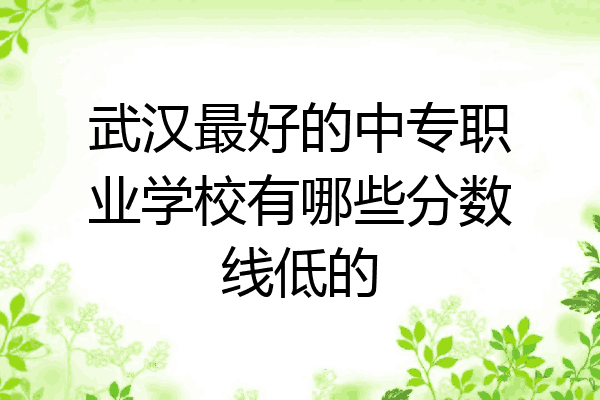 武汉最好的中专职业学校有哪些分数线低的