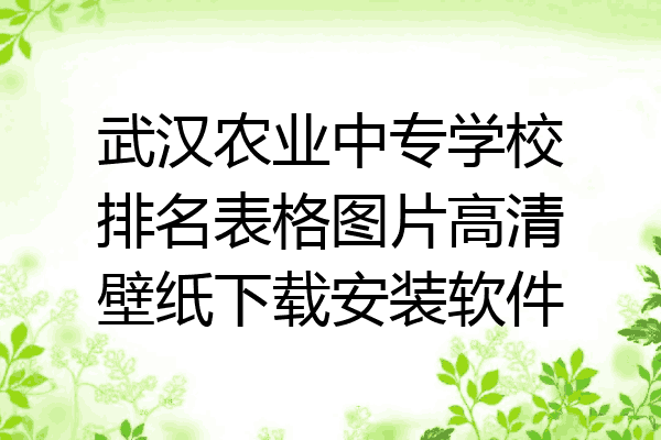 武汉农业中专学校排名表格图片高清壁纸下载安装软件