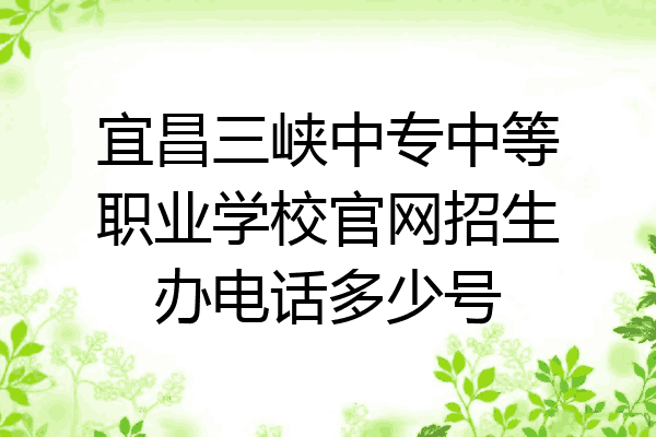 宜昌三峡中专中等职业学校官网招生办电话多少号