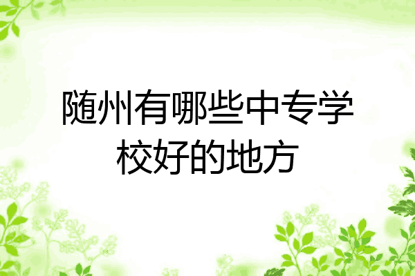 随州有哪些中专学校好的地方