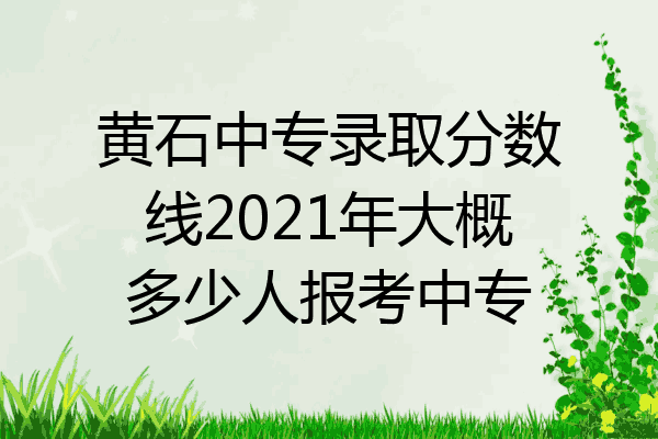 黄石中专录取分数线2021年大概多少人报考中专