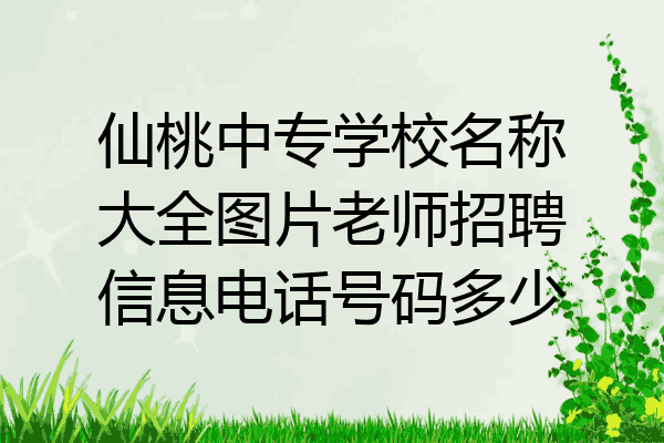 仙桃中专学校名称大全图片老师招聘信息电话号码多少