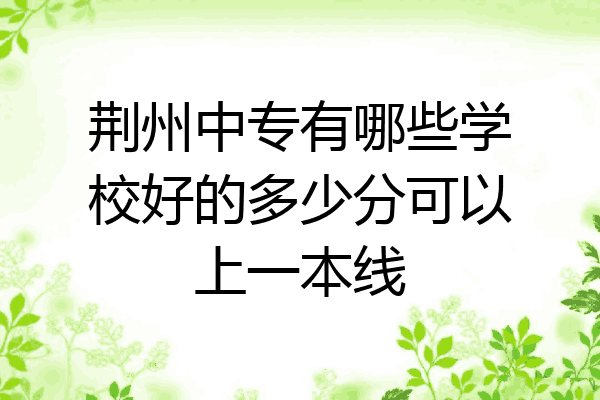 荆州中专有哪些学校好的多少分可以上一本线