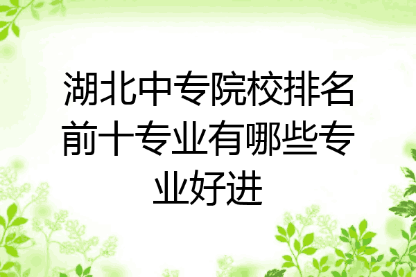 湖北中专院校排名前十专业有哪些专业好进