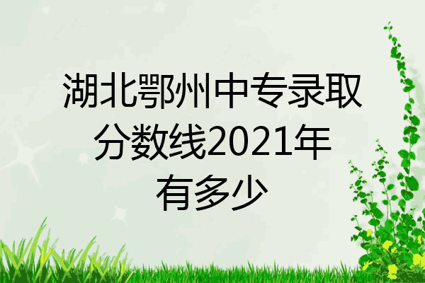 湖北鄂州中专录取分数线2021年有多少