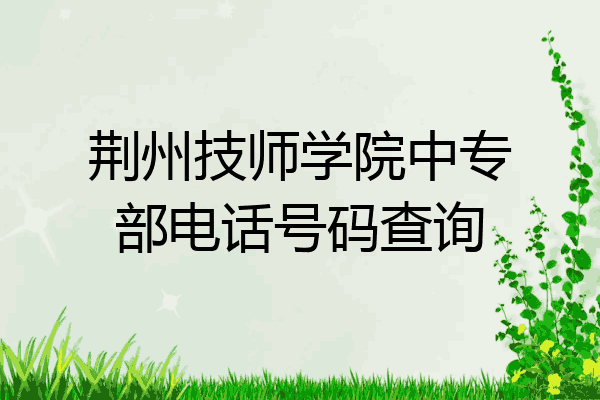 荆州技师学院中专部电话号码查询