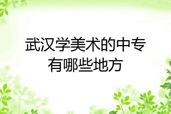 武汉学美术的中专有哪些地方