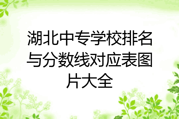 湖北中专学校排名与分数线对应表图片大全