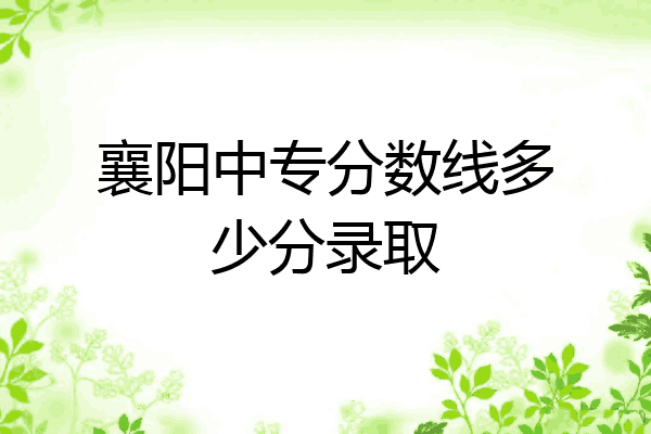 襄阳中专分数线多少分录取