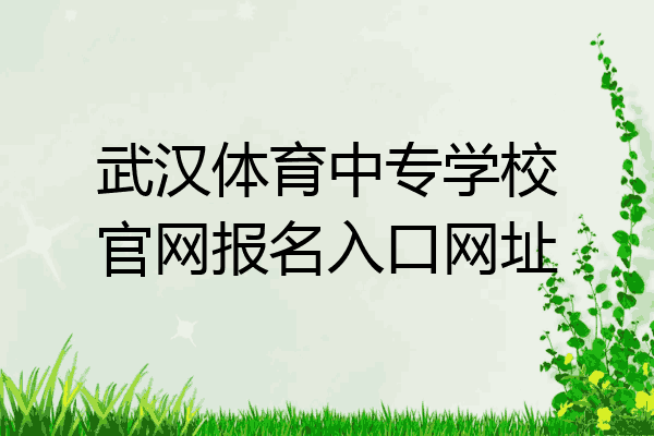 武汉体育中专学校官网报名入口网址