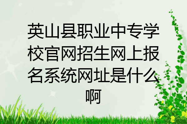 英山县职业中专学校官网招生网上报名系统网址是什么啊