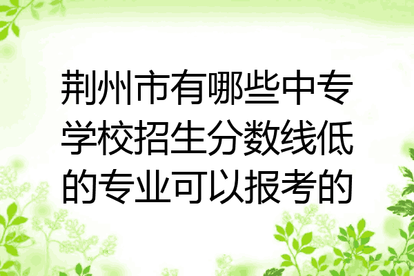 荆州市有哪些中专学校招生分数线低的专业可以报考的