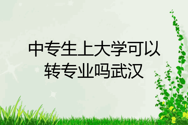 中专生上大学可以转专业吗武汉