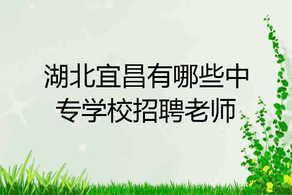 湖北宜昌有哪些中专学校招聘老师