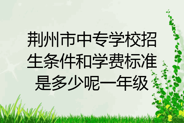 荆州市中专学校招生条件和学费标准是多少呢一年级