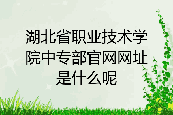 湖北省职业技术学院中专部官网网址是什么呢