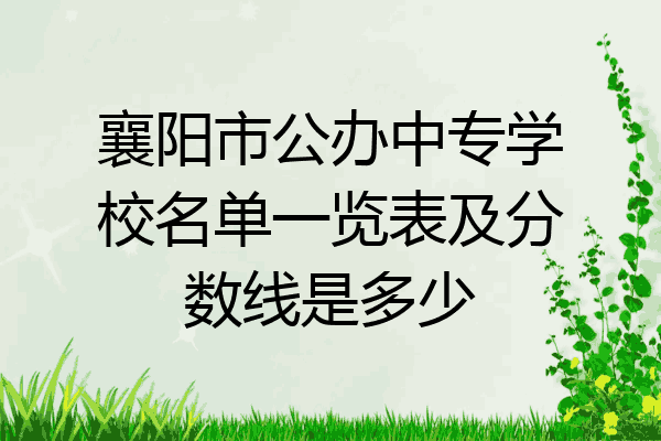襄阳市公办中专学校名单一览表及分数线是多少