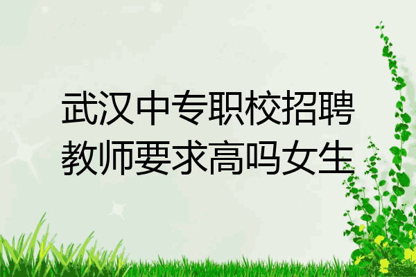 武汉中专职校招聘教师要求高吗女生