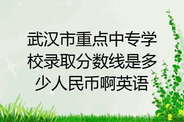武汉市重点中专学校录取分数线是多少人民币啊英语