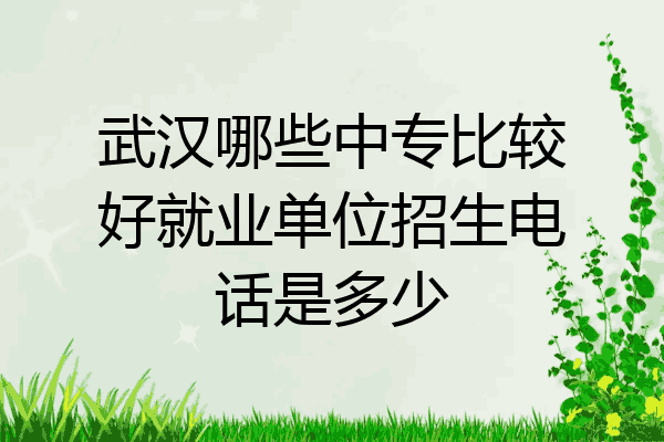武汉哪些中专比较好就业单位招生电话是多少