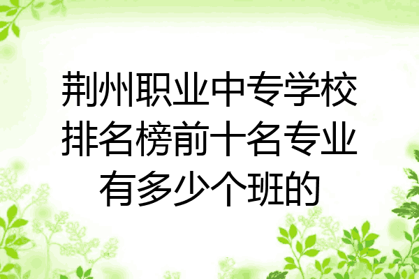 荆州职业中专学校排名榜前十名专业有多少个班的