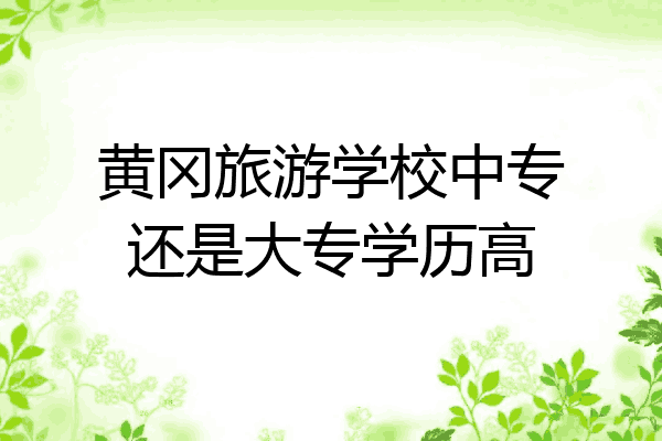 黄冈旅游学校中专还是大专学历高
