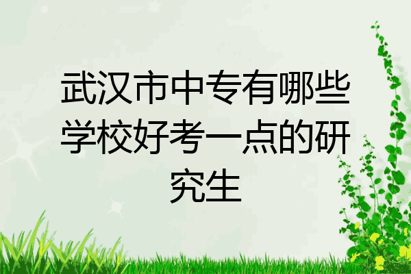 武汉市中专有哪些学校好考一点的研究生
