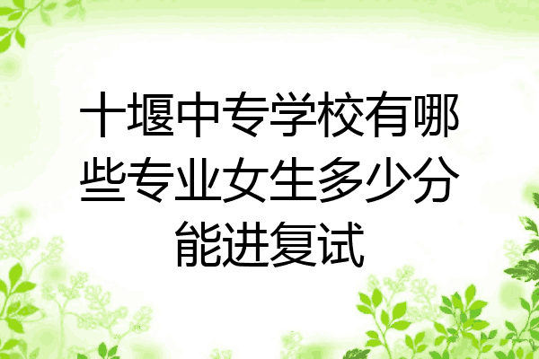 十堰中专学校有哪些专业女生多少分能进复试