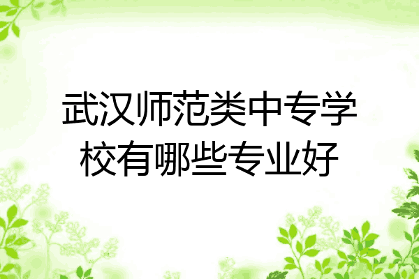 武汉师范类中专学校有哪些专业好