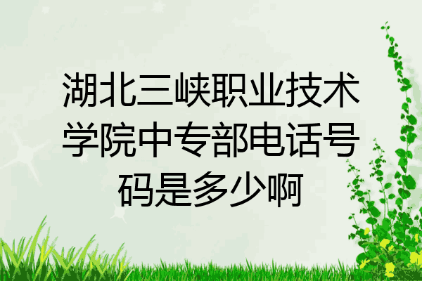 湖北三峡职业技术学院中专部电话号码是多少啊