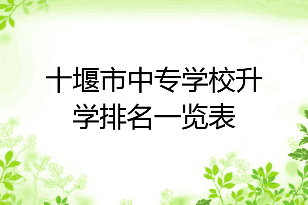十堰市中专学校升学排名一览表