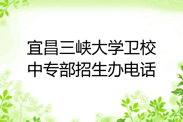 宜昌三峡大学卫校中专部招生办电话