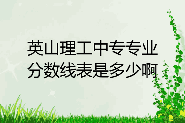 英山理工中专专业分数线表是多少啊