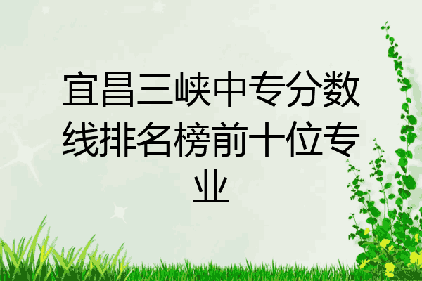 宜昌三峡中专分数线排名榜前十位专业