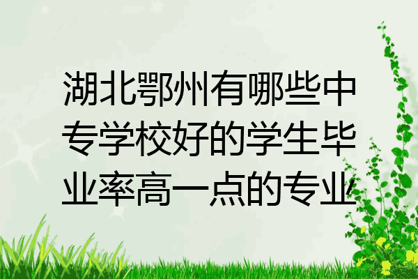 湖北鄂州有哪些中专学校好的学生毕业率高一点的专业