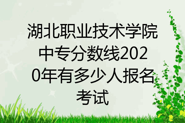 湖北职业技术学院中专分数线2020年有多少人报名考试