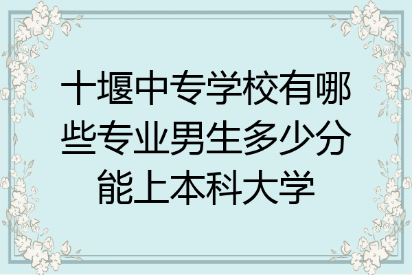 十堰中专学校有哪些专业男生多少分能上本科大学