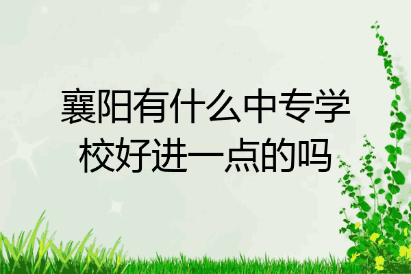 襄阳有什么中专学校好进一点的吗