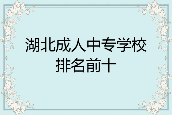湖北成人中专学校排名前十