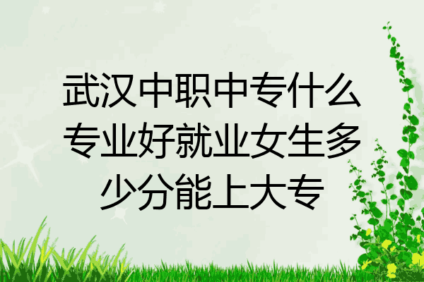 武汉中职中专什么专业好就业女生多少分能上大专