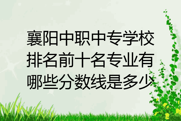 襄阳中职中专学校排名前十名专业有哪些分数线是多少
