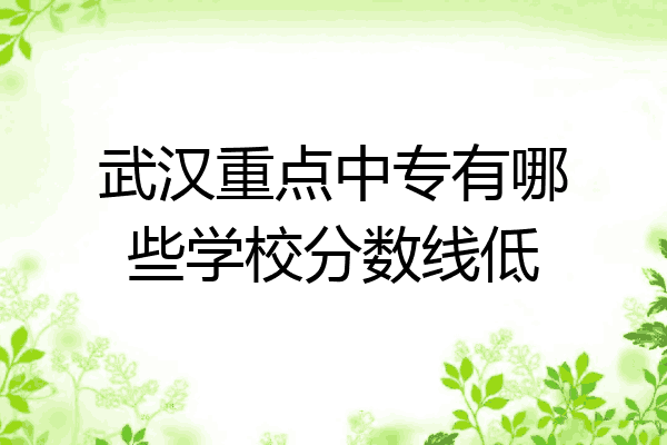 武汉重点中专有哪些学校分数线低