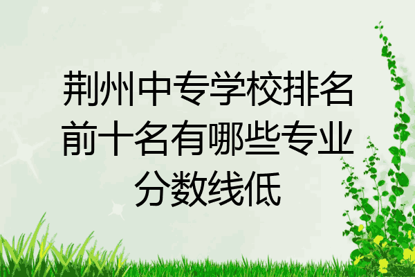 荆州中专学校排名前十名有哪些专业分数线低