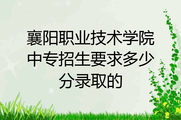 襄阳职业技术学院中专招生要求多少分录取的