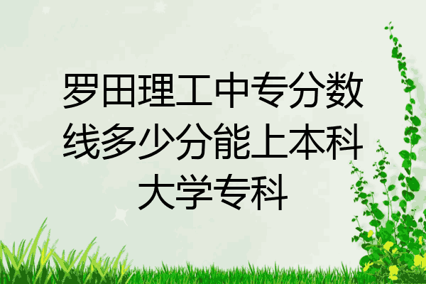 罗田理工中专分数线多少分能上本科大学专科