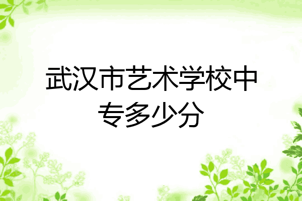 武汉市艺术学校中专多少分