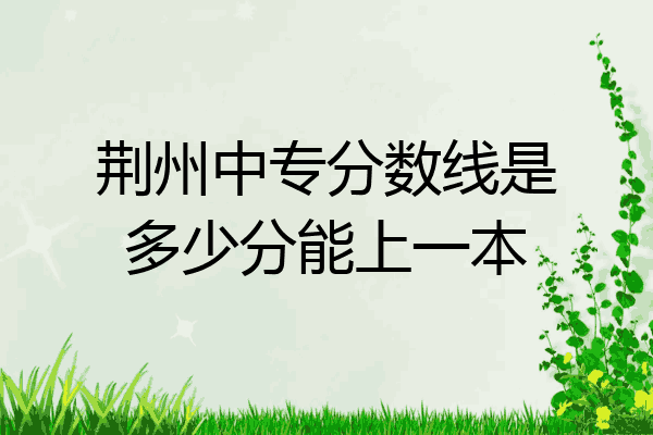 荆州中专分数线是多少分能上一本