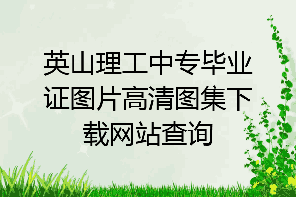英山理工中专毕业证图片高清图集下载网站查询