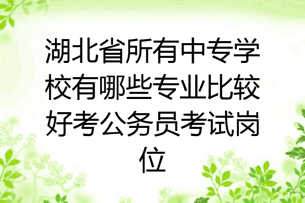 湖北省所有中专学校有哪些专业比较好考公务员考试岗位