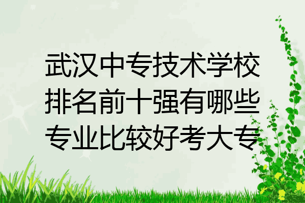 武汉中专技术学校排名前十强有哪些专业比较好考大专